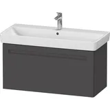 Duravit No.1 Waschtischunterbau 1 Auszug, 940x426x478mm, mit Siphonausschnitt Innenschubkasten, N14390049490000, Farbe: Graphit Matt Dekor
