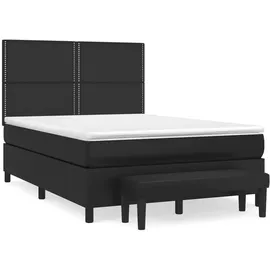 vidaXL Boxspringbett 140 x 200 cm Schwarz