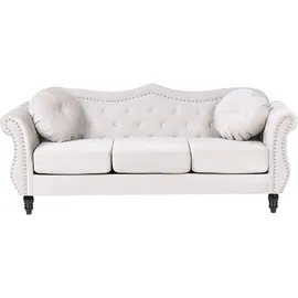 Beliani Sofa Set 5-sitzer Skien Samtstoff Hellbeige