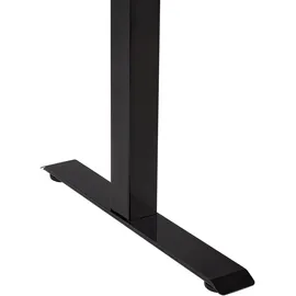 Beliani Schreibtisch DESTINES in Grau/Schwarz | Schwarz Melamin 160x72cm Elektrisch Höhenverstellbar Rechteckig mit USB Metallgestell Modern Büro Steh-sitz-tisch Stehtisch