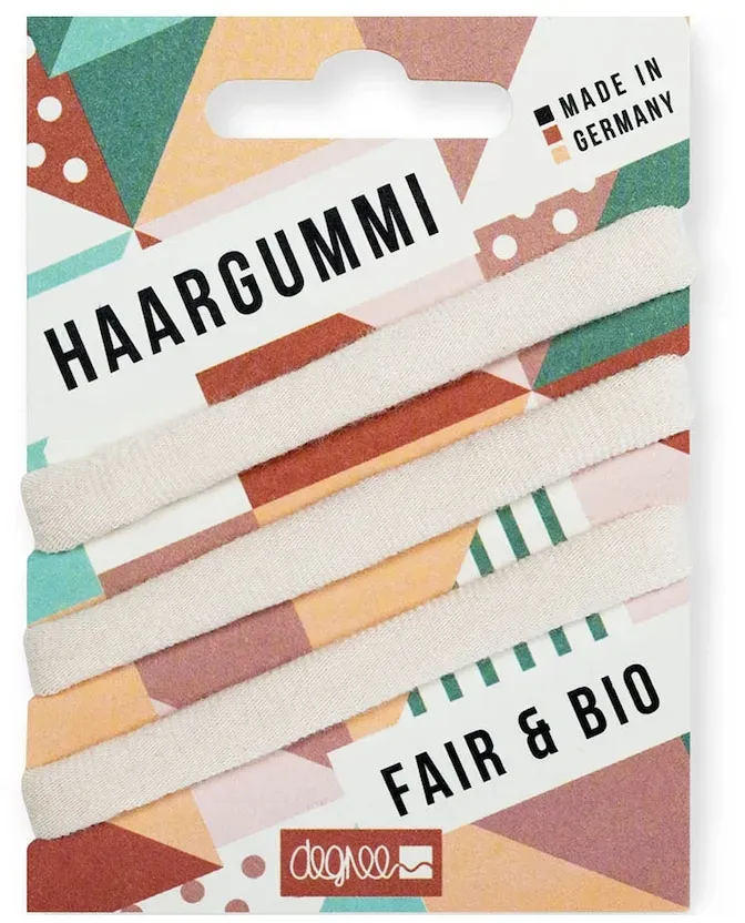 Degree Clothing Fair Haar Gummi - ecru 3er Blister Haargummis  