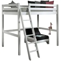 58 aufm Kessel Hochbett Karolina 209 x 215 x 190 cm Kiefer massiv weiß