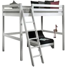 58 aufm Kessel Hochbett Karolina 209 x 215 x 190 cm Kiefer massiv weiß