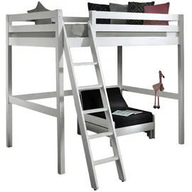 58 aufm Kessel Hochbett Karolina 209 x 215 x 190 cm Kiefer massiv weiß