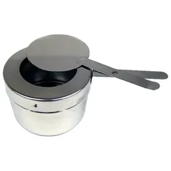 AcMax Edelstahl Brennpastebehälter Brennpaste Behälter mit Deckel für Chafing Dish