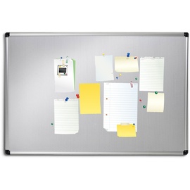 Office Marshal Pin ́n ́Mag-Tafel Silber Tafel für Pinn-Nadeln & Magnete geeignet 60x45 cm