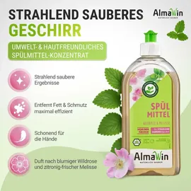 AlmaWin Spülmittel Wildrose Melisse 500 ml