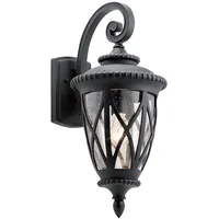 Elstead Lighting Außenleuchte Laterne Wandlampe Glas Schwarz H 59,5