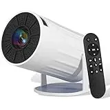 Mini Projektor 4k,Smart Mini Beamer mit WiFi 6 und Bluetooth 5.4 Auto Keystone 180° Drehbar,Projektor Tragbarer mit Apps für Laptop/Handy Phone/TV Stick (Weiß) (2)