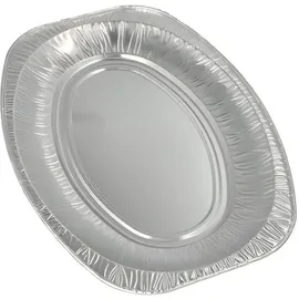 Papstar Starpak Servierplatten, Alu oval 35 cm x 24,5 cm