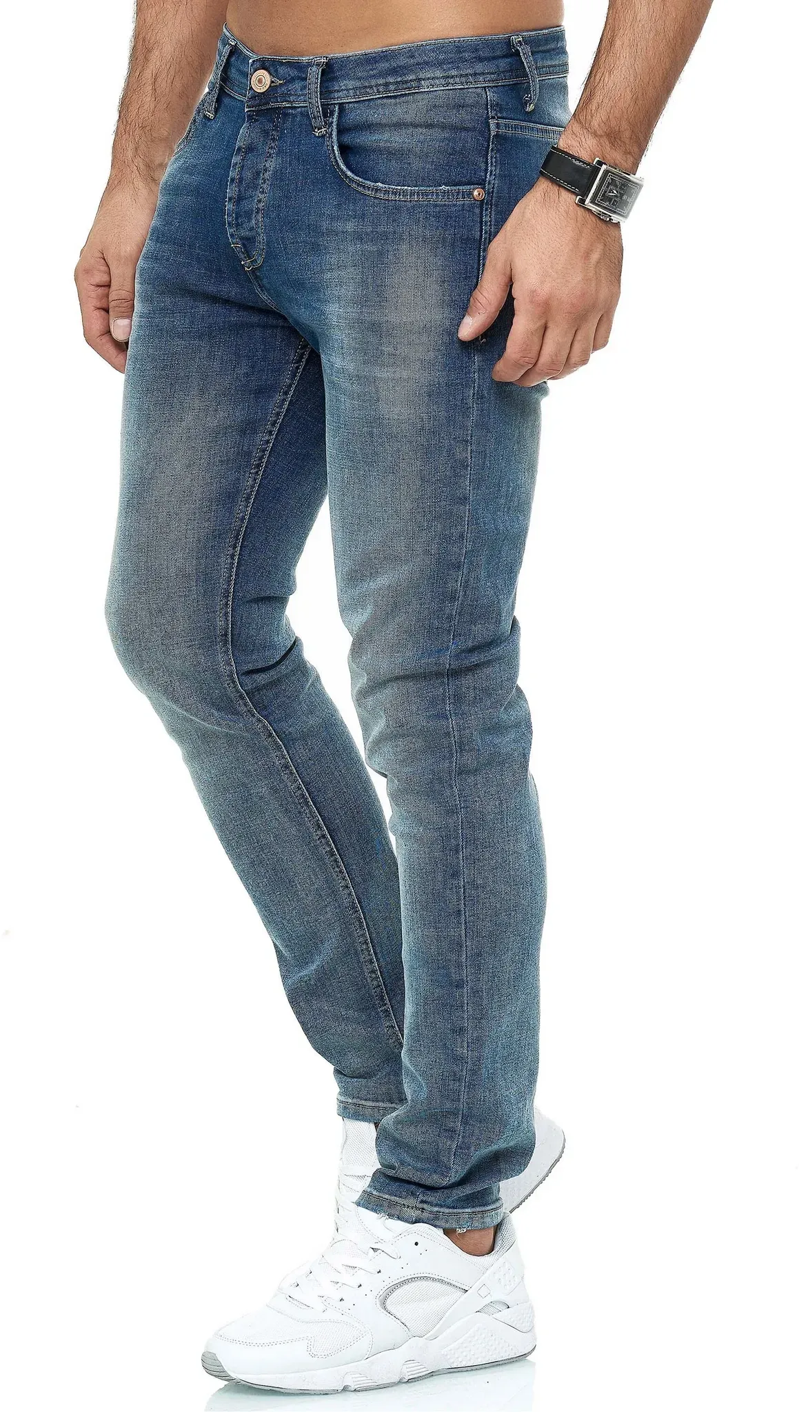 Slim-fit-Jeans REDBRIDGE "Santa Clarita" Gr. 31, Länge 30, blau Herren Jeans Slim Fit im Fit-Schnitt