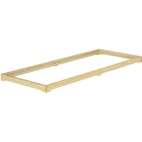 Erst-Holz Überlanges Bodenbett Futon extra niedriges Holzbett Kiefer lackiert