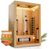 Artsauna Infrarotkabine Kiruna130 Premium Dual Technologie - Vollspektrumstrahler & Flächenstrahler