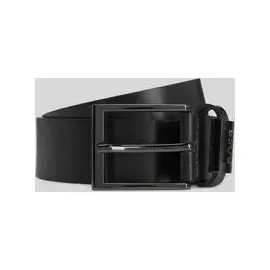 Boss Herrengürtel Leder schwarz 100 cm