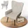 Juskys Ohrensessel Odense Cord 68 x 95 x 73 cm Beige ohne Hocker