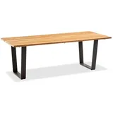 Niehoff Tisch Noah Trapezkufe anthrazit - 180 x 95 cm Teak geölt