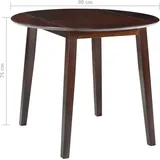 vidaXL Esstisch Ø 90 cm braun