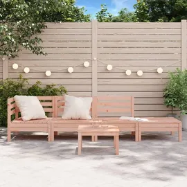 vidaXL Gartensofa 4-Sitzer Loungesofa braun