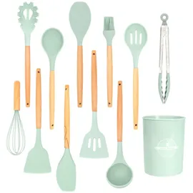 Intirilife Küchenutensilien Set 12-teilig Silikon Mint Grün