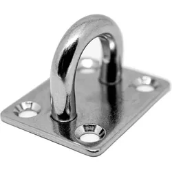 PRIOstahl Augplatte Öse 1 Stück Größe: 35 x 40mm Halterung Deckenhaken Befestigung Edelstahl V2A