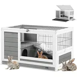 Yodolla Hasenstall Kaninchenstall Kleintierhaus, 90 Cm Meerschweinchenkäfige Mit Auslauf, Indoor-kaninchenkäfig