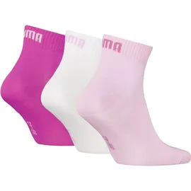 Puma Socken Quarter Plain 3P 3 Paar Rosa 39-42