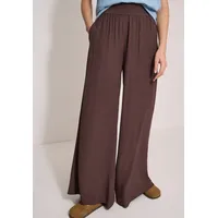 Cecil Stoffhose CECIL, Damen, Gr. XL Länge 32, braun cacao, Stoff, 100% Viskose, unifarben, Loose Fit, lang, Hosen Stoffhose, mit Elastikbund