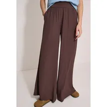 Cecil Stoffhose CECIL, Damen, Gr. XL Länge 32, braun cacao, Stoff, 100% Viskose, unifarben, Loose Fit, lang, Hosen Stoffhose, mit Elastikbund