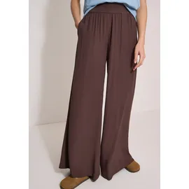 Cecil Stoffhose CECIL, Damen, Gr. XL Länge 32, braun cacao, Stoff, 100% Viskose, unifarben, Loose Fit, lang, Hosen Stoffhose, mit Elastikbund