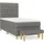vidaXL Boxspringbett 100 x 200 cm Dunkelgrau
