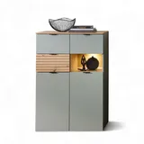 Innostyle Highboard 84 x 125 x 45 cm Schilfgrün / Artisan Eiche