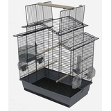 ollesch Vogelkäfig Wellensittich Kanarien mit Freisitz & Zubebör