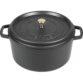 Staub Cocotte 26 cm rund schwarz