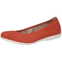 CAPRICE Ballerinas aus Leder Bequem, Orange 38
