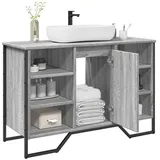 vidaXL Waschbeckenunterschrank Grau Sonoma 91x35x60 cm Holzwerkstoff