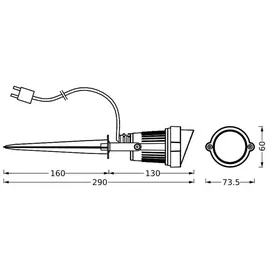 LEDVANCE Außenleuchte Aluminium 29,0 cm inkl. Bewegungsmelder schwarz