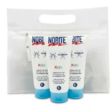 NOBITE Kids Insektenschutz Lotion – 3 × 100 ml | Mücken- & Zeckenschutz für Kinder ab 1 Jahr & Schwangere | DEET + Icaridin | Hautfreundlich, tropentauglich, parfümfrei | inkl. NOBITE Kulturtasche