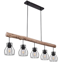 ETC Shop Decken Hänge Lampe dimmbar Holz Balken Pendel