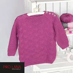 Strickanleitung – Baby Pulli aus Pro Lana Baby Cotton Organic