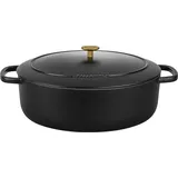 BALLARINI Cocotte Bellamonte Topf 7,5 l oval Gusseisen schwarz