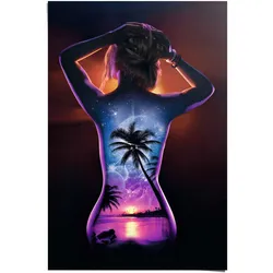 Poster REINDERS "Frauenrücken Hawaii Dream", lila (farbe bild(er): lila), B:61cm H:91,5cm, Papier, Bilder