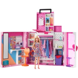 Barbie Puppenkleiderschrank Traum-Kleiderschrank mit Puppe (blond), Zubehör & Kleidung bunt