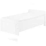 Erst-Holz Weißes Seniorenbett extra hoch 90x200 Zubehör wählbar V-60.42W-09 Federleisten und Matratze
