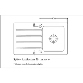Villeroy & Boch Architectura 50 crema + Handbetätigung