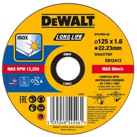 Dewalt DT43906-QZ Trennscheibe Edelstahl flach 125x1,6mm, Schwarz/Gelb