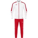 Jako Kinder Trainingsanzug Polyester Power Weiß/Rot, 164