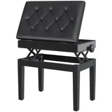 Homcom Klavierhocker Klavierbank Klavier Bank Schminkhocker Hocker mit Stauraum höhenverstellbar 54,5 x 33 x 48-58 cm