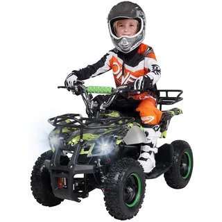 Actionbikes Motors Kinder Quad Elektro ATV Torino | 36 Volt 1000 Watt Motor bis 25 km/h - Kinderquad - Pocket Quad - Safety Touch Fußschalter - Miniquad - Für Kinder ab 6 Jahren (Grün Polo)