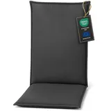 Pillows24 - Hochlehner Auflagen - 120x50cm – 8cm Dick - Premium-Material 200gsm, UV- & Wasserabweisend | Sitzauflagen Hochlehner | Gartenstuhlauflagen - Sitzauflagen Gartenmöbel | Graphit