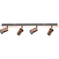 Beliani Deckenleuchte Kupfer Metall 4-flammig verstallbar Industrie Look Moderne